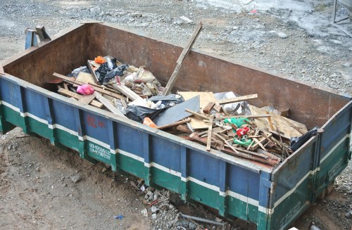 Construction site generating builders waste in South East London