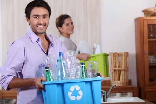 Rubbish clearance team handling waste in South East London