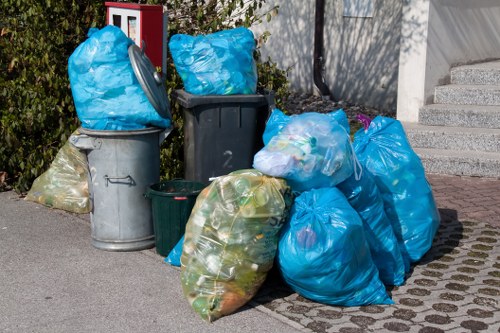 Residential waste being collected in South East London